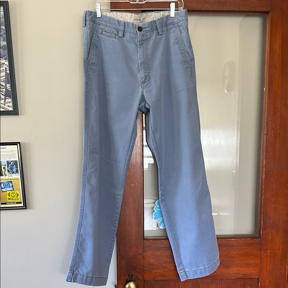 LIKE NEW Life Khaki A Haggar Co Relaxed Straight Classic Blue Chinos Pants 34x32